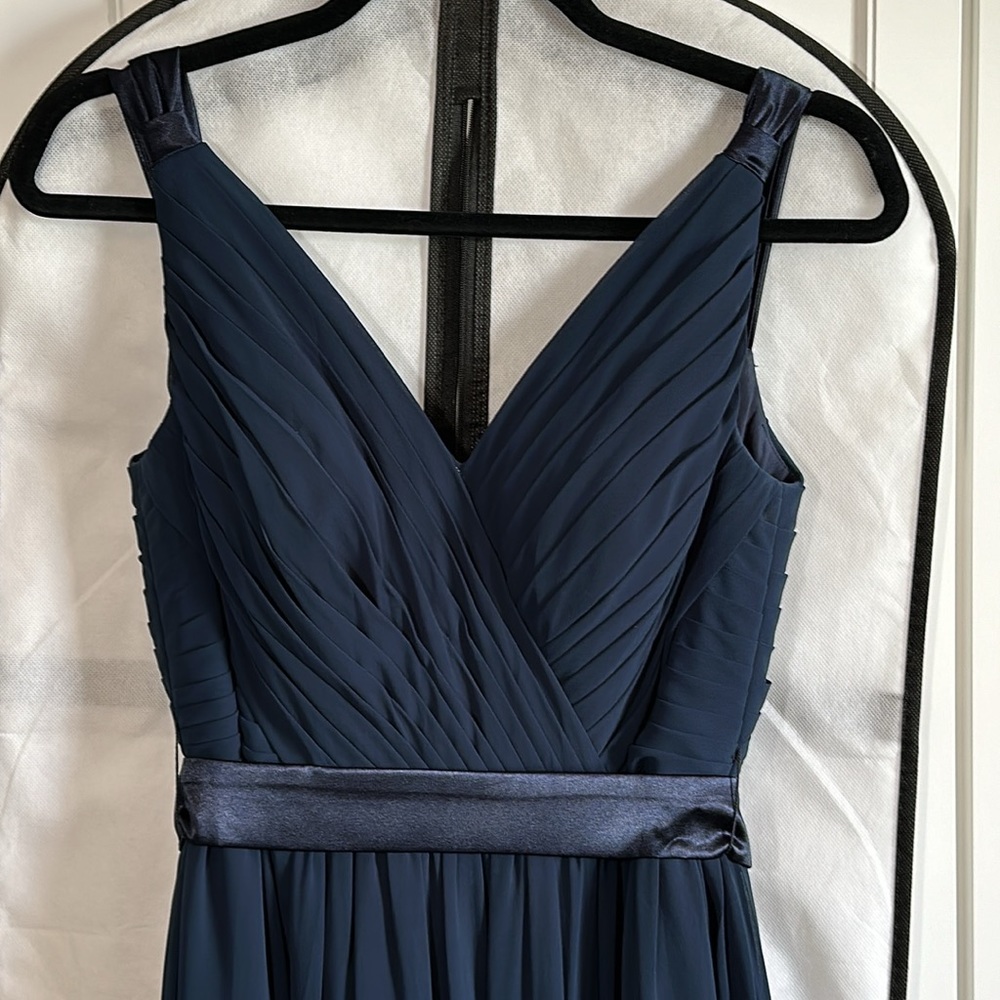 Azazie Navy Formal Dress - Size A6 - Picture 2 of 7